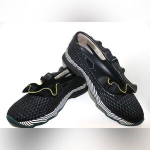 Fendi Black Athletic Sneakers with Ruffles